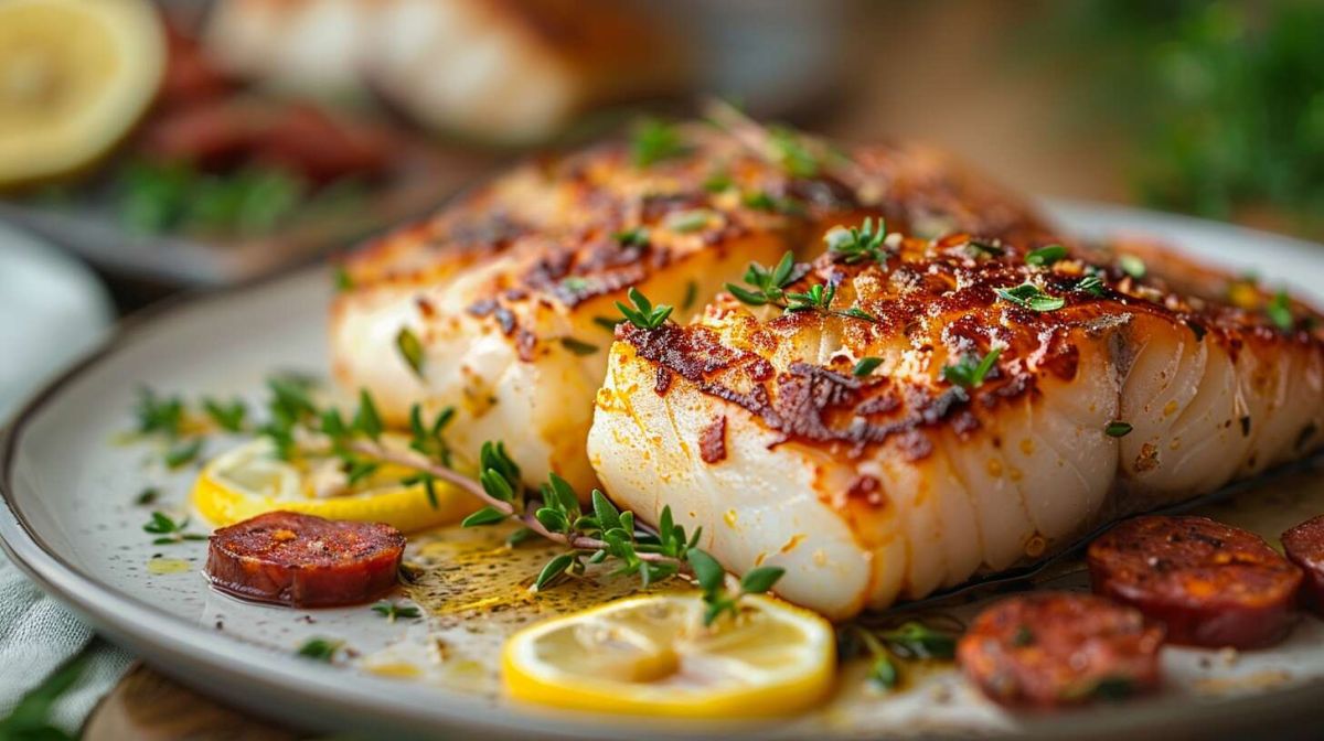 Un cabillaud au chorizo : l'alliance de la finesse et du piquant
