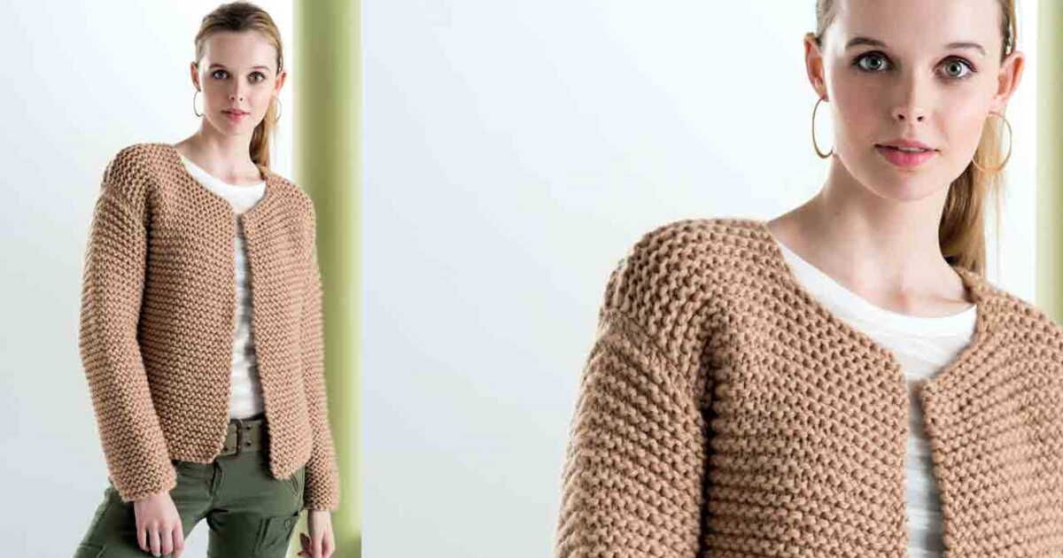 Le gilet court au point mousse, une tendance incontournable