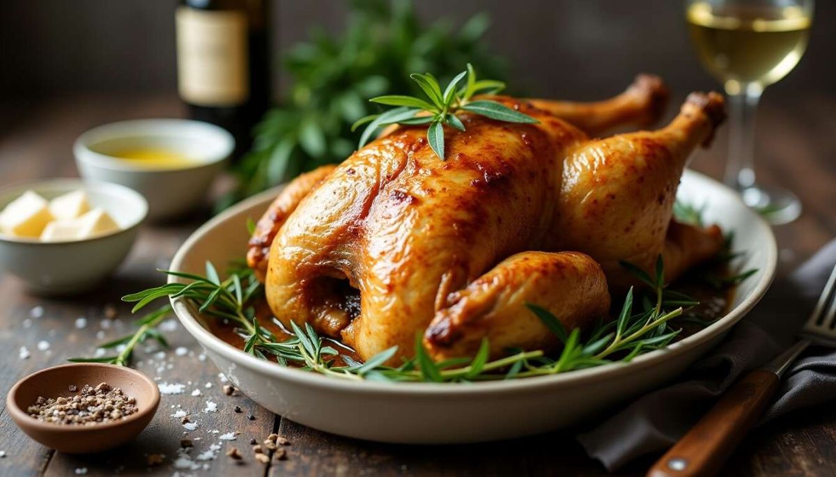 Une pintade rôtie à la perfection : recette facile et délicieuse
