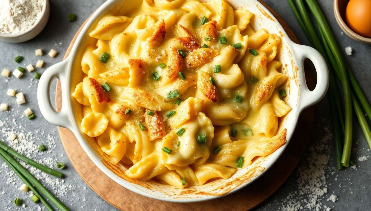 Un gratin de pâtes réconfortant à la fondue de poireaux