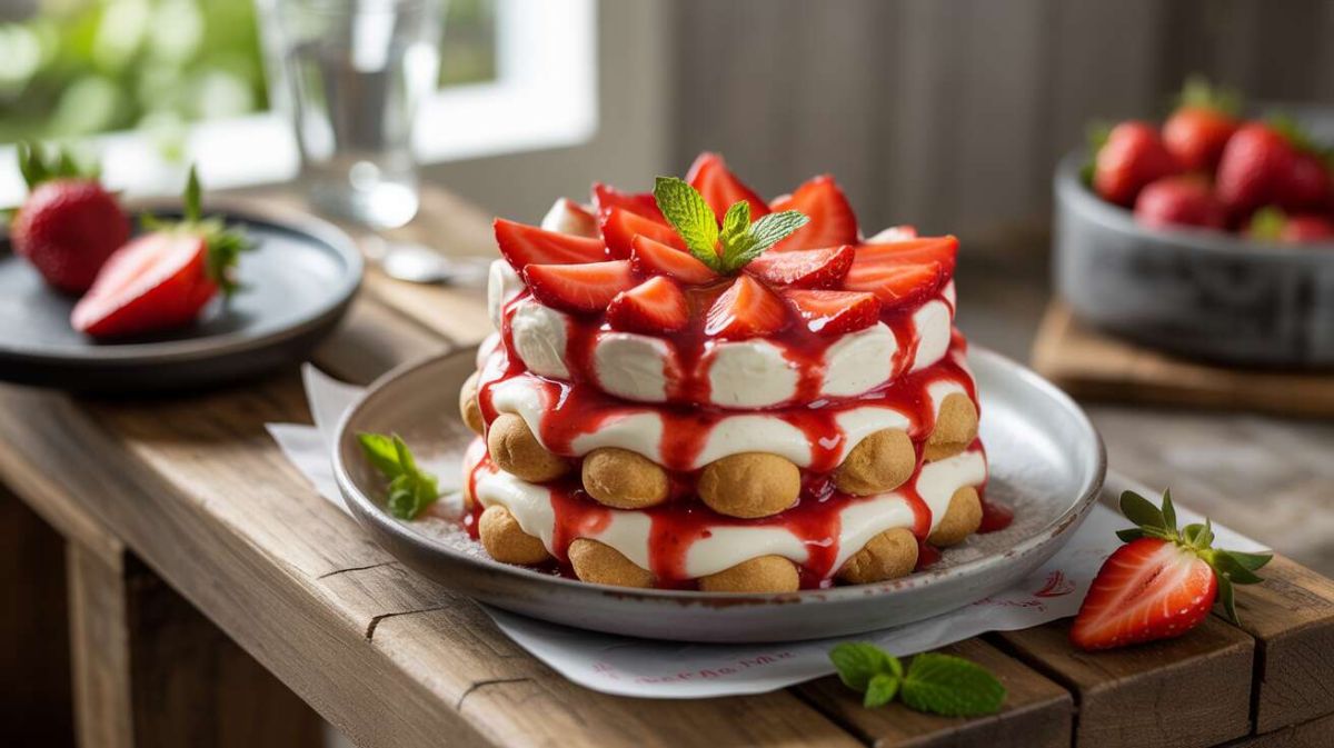 Tiramisu aux fraises sans cuisson : le dessert estival à savourer