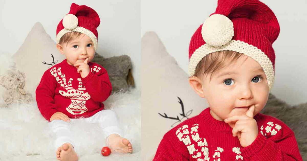 Le pull layette de Noël