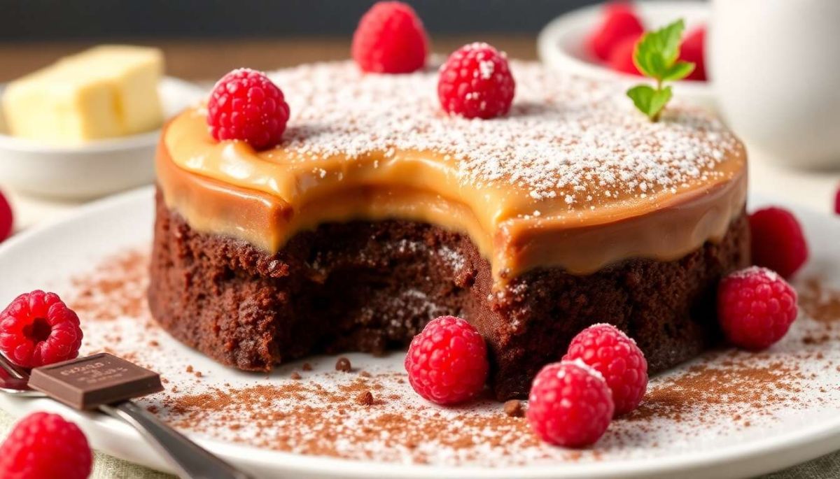 un fondant au chocolat et framboises pour un dessert inoubliable