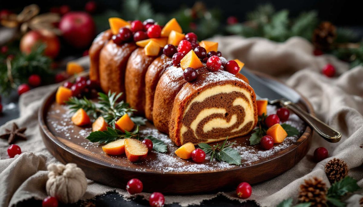 Une bûche de Noël au confit de mangues pour un dessert inoubliable