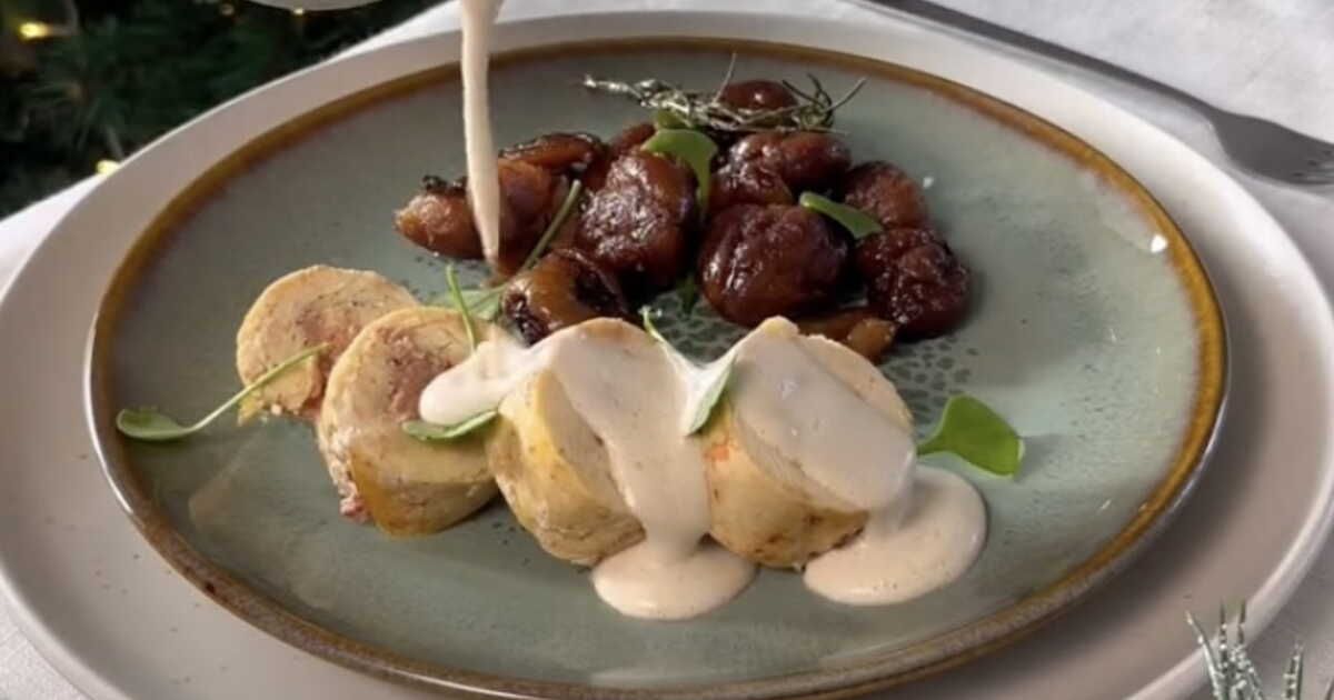 Réveillez vos papilles avec cette ballottine de poulet au foie gras pour Noël