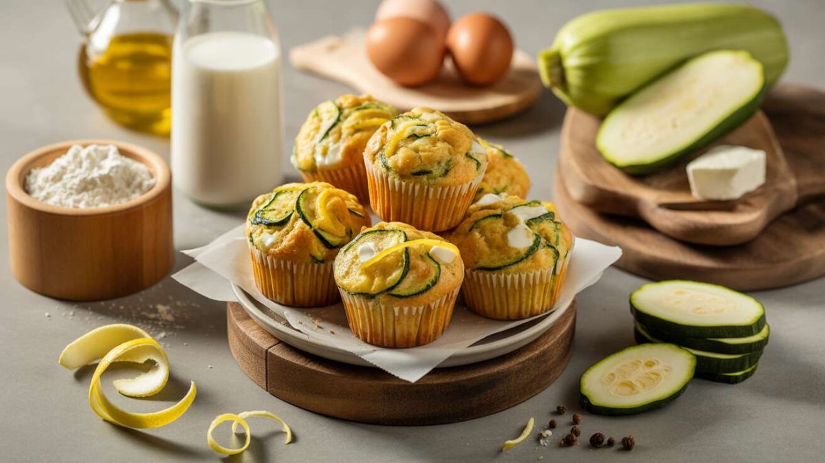 Succombez aux muffins salés : courgettes, feta et citron pour un apéro réussi