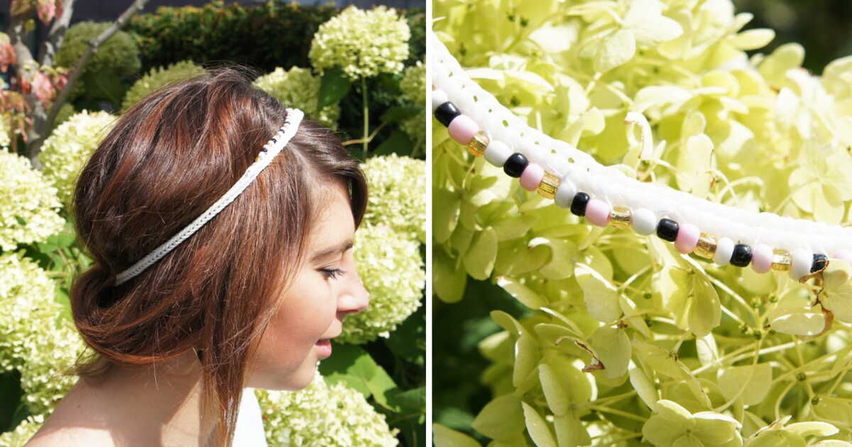 Créer un headband unique avec Rainbow Loom et des perles