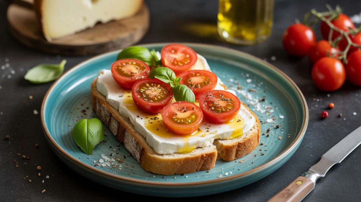 Tartine gourmande de fromage frais aux tomates cerise : un délice à savourer