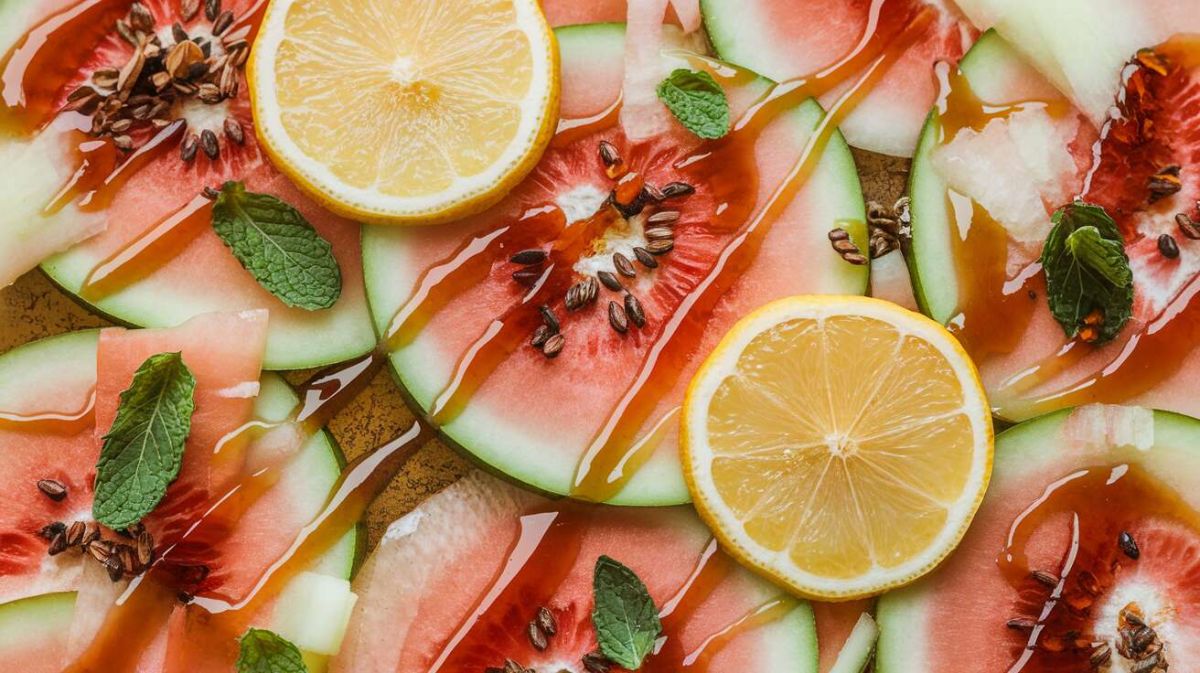 Un dessert estival irrésistible : découvrez le carpaccio de melon classé 4,5/5
