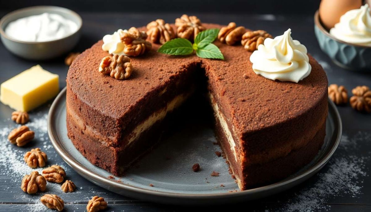 Un gâteau aux noix et chocolat pour vos moments gourmands