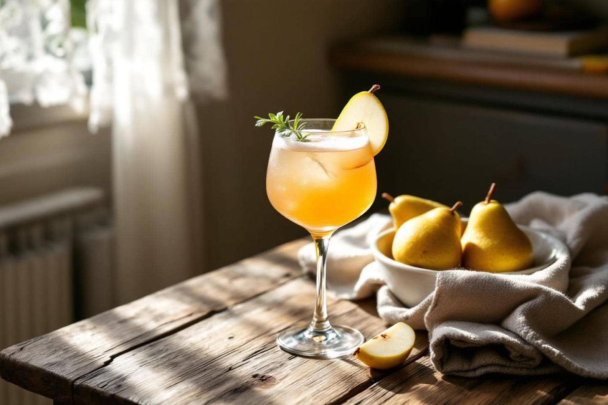 Un jour, un cocktail : Spritz Poire Williams & Verveine fraîche