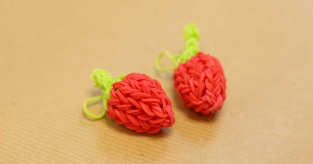 Créez des merveilles avec le charme fraise de Rainbow Loom
