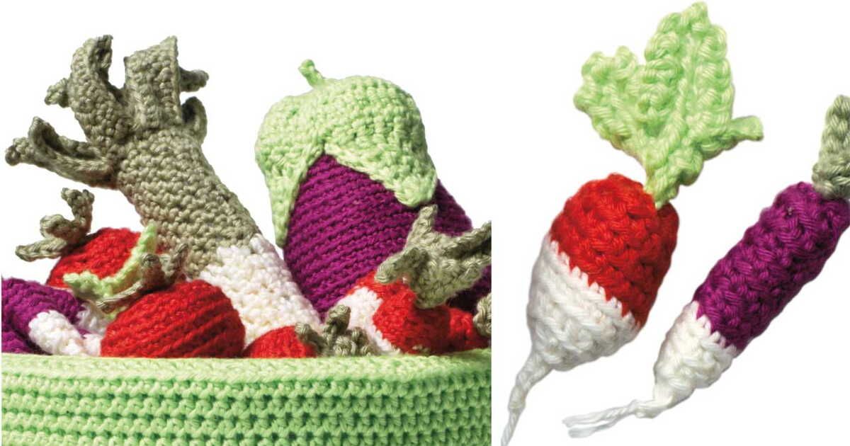 Cinq légumes à la mode crochet : l'art de la création textile