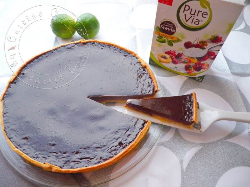 Tarte gourmande chocolat noir & citron vert