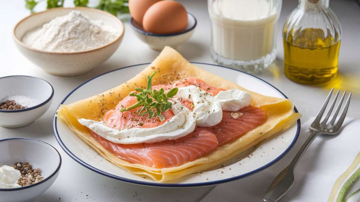 Crêpes légères au saumon gravlax : une recette rapide et savoureuse