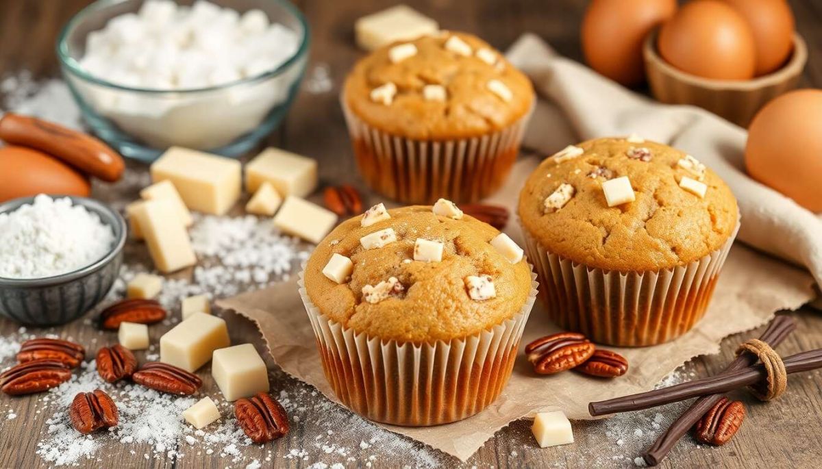 Les muffins chocolat blanc et noix de pécan, une douceur irrésistible