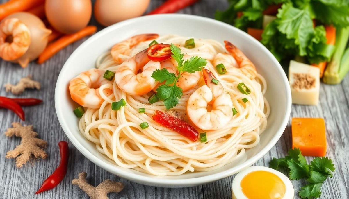 Nouilles de riz aux légumes et crevettes : une explosion de saveurs asiatiques