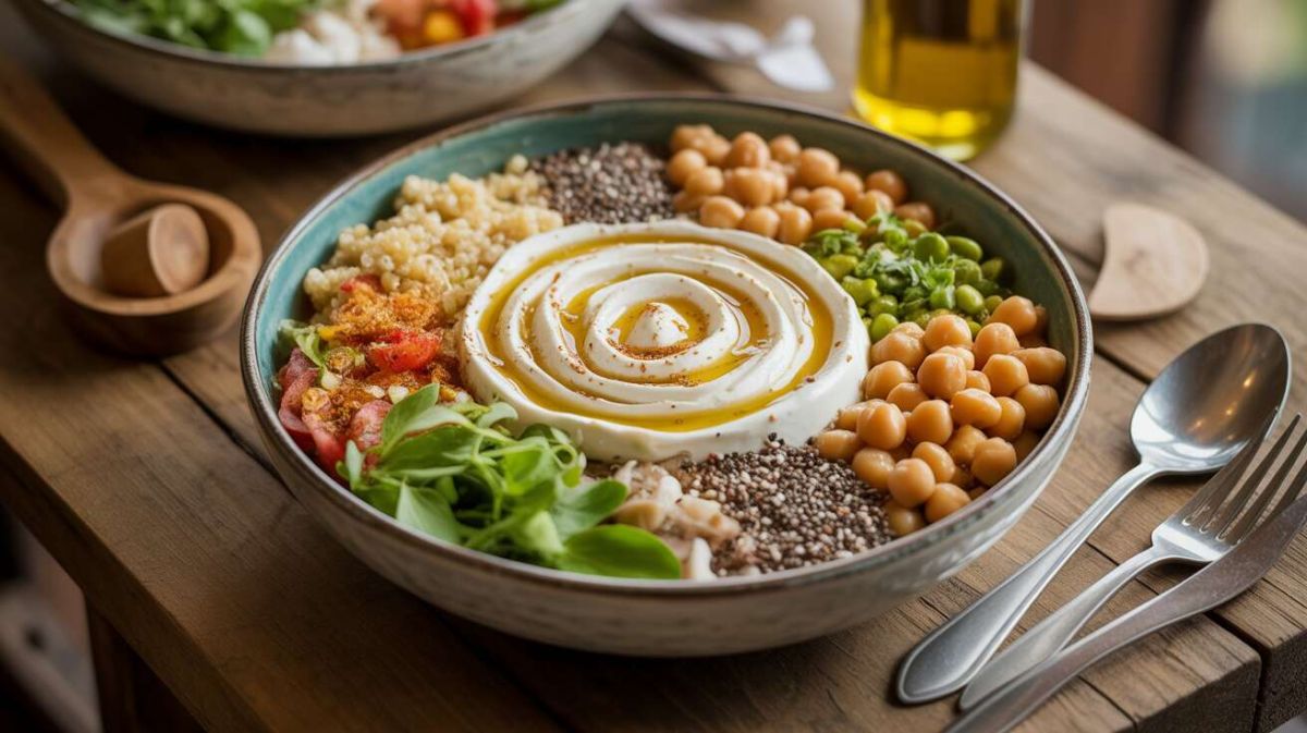 Découvrez la fraîcheur du buddha bowl d'été agrémenté d'une sauce crémeuse