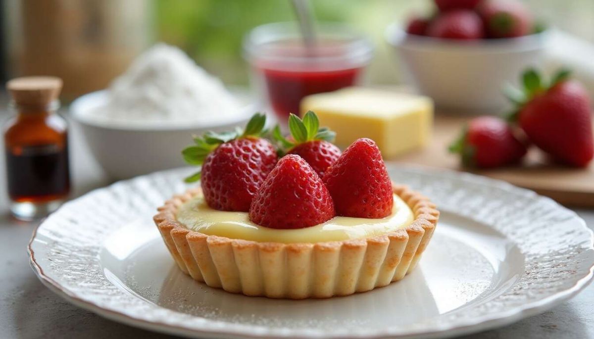 La tentation des tartelettes aux fraises et crème pâtissière